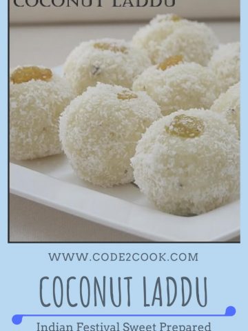 Coconut laddu is the easiest laddu recipe with just 2 ingredients. Dry coconut powder or desiccated coconut with condensed milk is just enough to make these laddus. For flavor add cardamom powder and for nutty texture add desired dry fruits.