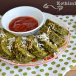 Kothimbir Vadi is a popular Maharashtrian snack which is steamed and pan-fried. It is made with fresh coriander leaves, chickpea flour, spiced up using ginger, garlic, green chili, garam masala. Kothimbir Vadi is a glutenfree snack, you can have it in breakfast or a side dish in the Maharashtrian thali. 