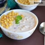 Boondi raita or boondi in curd is very easy to make and a default raita in North Indian kitchen. Having only two ingredients curd & boondi this raita goes very well with biryani or any rice dish. At the same time, it is also a great accompaniment with stuffed parathas.