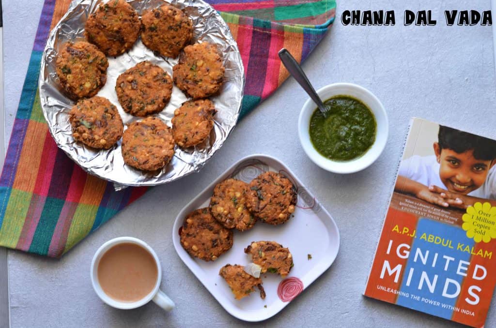 Chana dal vada or masala vada is a south indian tea time snack prepared using skinned bengal gram mixed with few spices. These are crunchy in texture and deep fried.