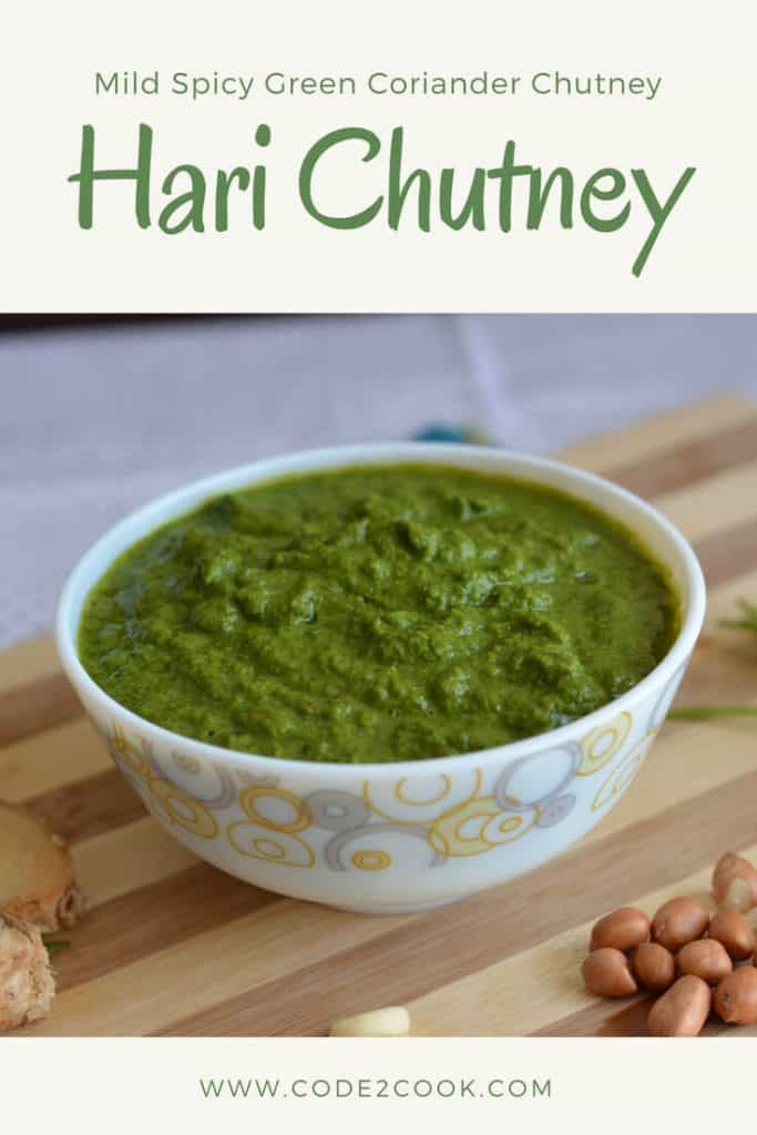 Green coriander chutney or hari chutney is very famous for snacks like tikki, kababs, fritters and great for sandwiches.