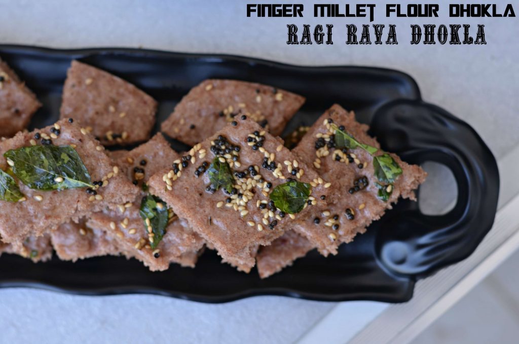 Ragi is a rich source of fiber, calcium, and iron. When it is consumed it is considered to be a great food for weight control, diabetes and cooling the body. Ragi is also gluten-free and highly suitable for those who are lactose intolerant. Today I am showcasing a Gujarati snack "Dhokla" in a new avatar. Ragi dhokla, a very simple snack to make and oil free as it is steam cooked. So let us see how to make steamed Ragi Rava Dhokla.