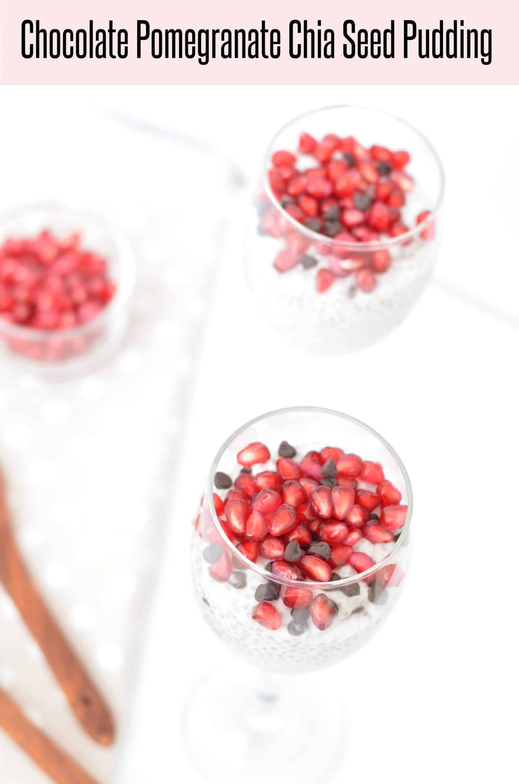 Chocolate Pomegranate Chia Seed Pudding With Coconut Milk