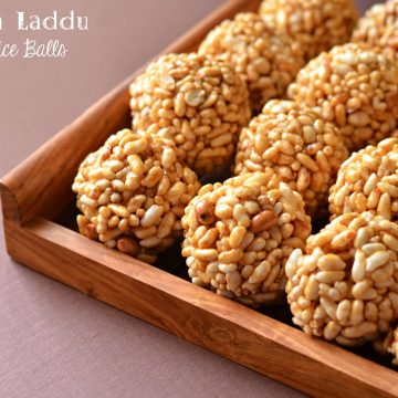 Murmura laddu are crispy laddus made of murmura or puffed rice and jaggery syrup. These quick and easy to make laddus are kidsfriendly and can be prepared with in a short duration of time. Mumura laddu usually prepared on Makarsankranti but since very easy to make one can make any time throughout the year.