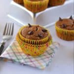 These eggless whole wheat orange muffins are citrus flavored, soft and spongy. Few choco chips sprinkled on top makes them taste awesome with chocolate.