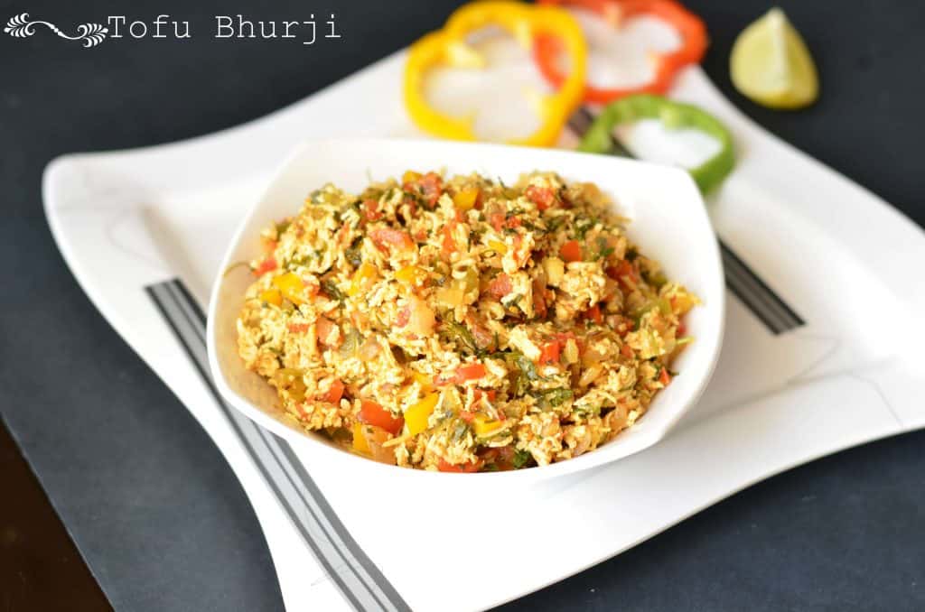 Tofu bhurji is very nutritious and makes a great side dish.This is a vegan dish, those who are lactose intolerant can try this bhurji which is equally tasty. Sauteed tofu with bell peppers, tomato, onion and few spices is a perfect protein-rich dish.