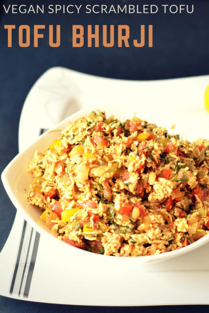 Tofu bhurji is very nutritious and makes a great side dish.This is a vegan dish, those who are lactose intolerant can try this bhurji which is equally tasty. Sauteed tofu with bell peppers, tomato, onion and few spices is a perfect protein-rich dish.