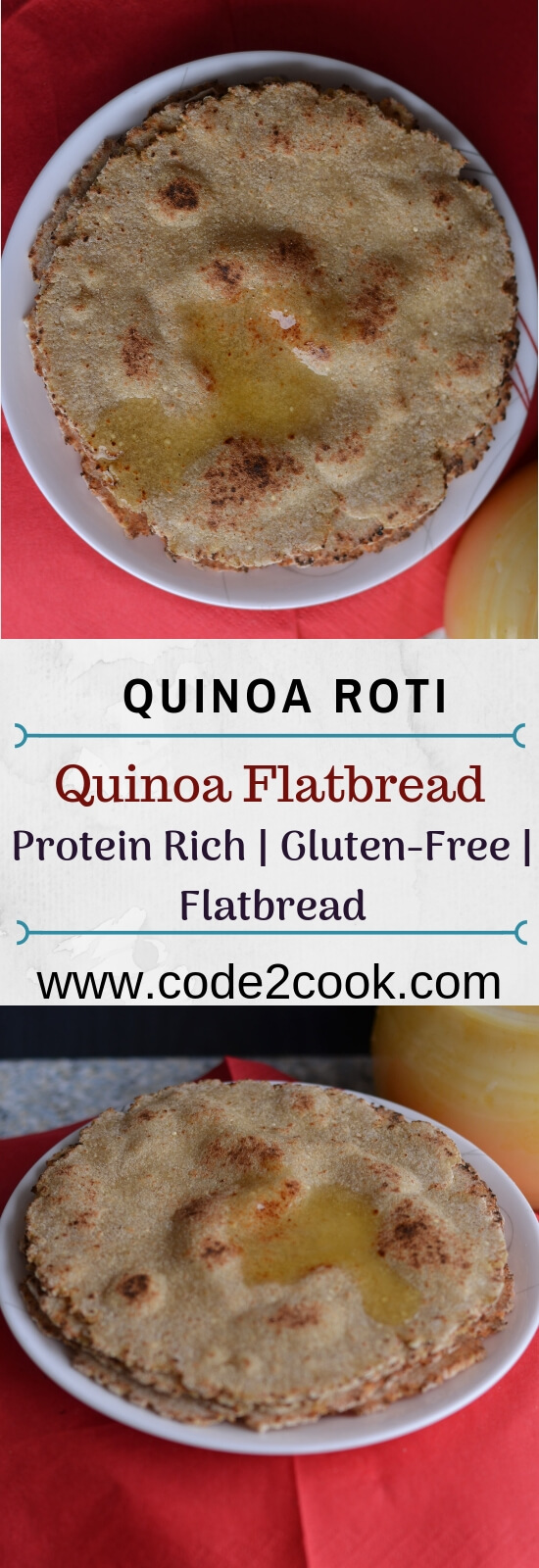 Quinoa roti or quinoa chapati is super easy and nutritious recipe. It is a great substitute for whole wheat chapati as it is gluten-free and helps in weight loss management protein-rich quinoa is very filling and provides vital nutrients to the body.