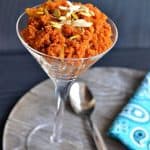 Carrot halwa with jaggery or Gejrela is a popular Indian dessert made with carrot, full-fat milk, ghee, and sugar. For a healthier version, I replaced sugar with jaggery.