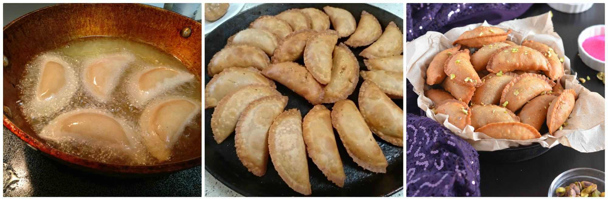 Whole wheat mawa gujiya or mawa karanji is a traditional Indian sweet prepared during Holi or Diwali, especially in North India.
