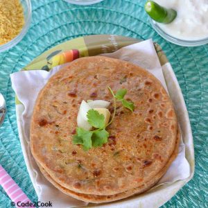 overhead click of sev paratha