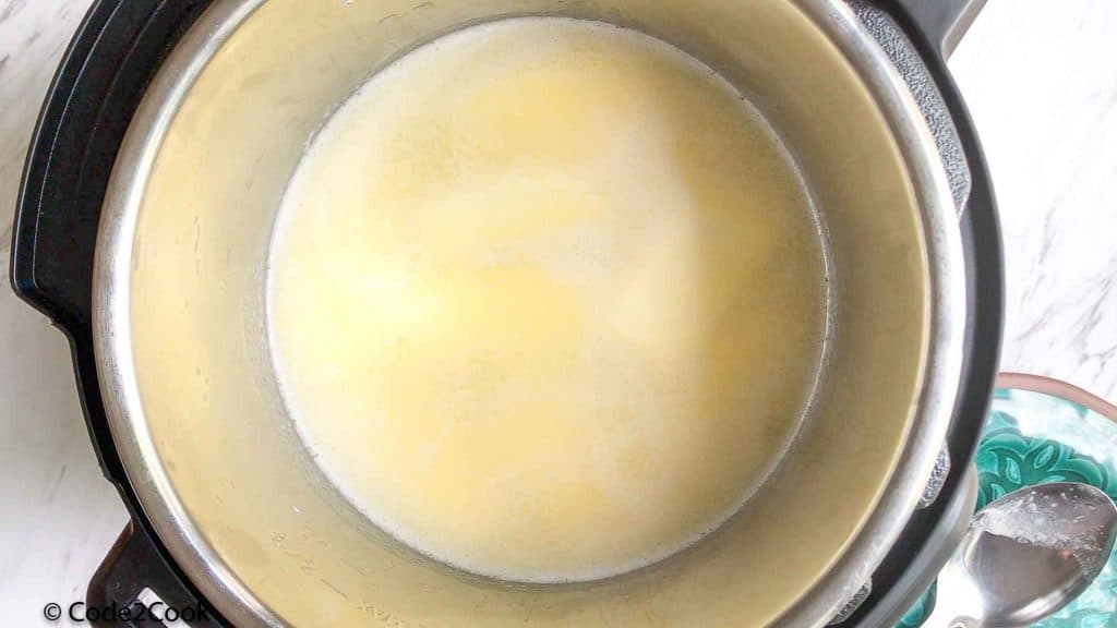 butter melted in instant pot