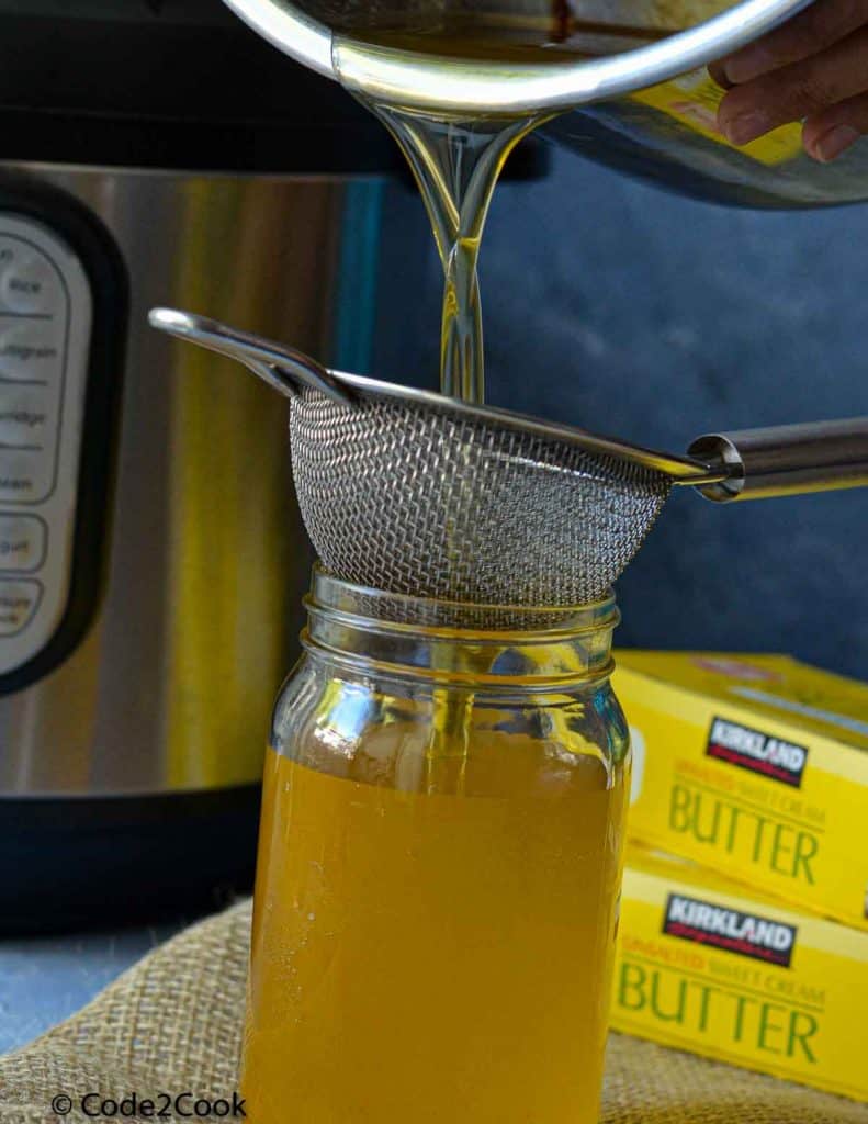 homemade ghee made in instant pot